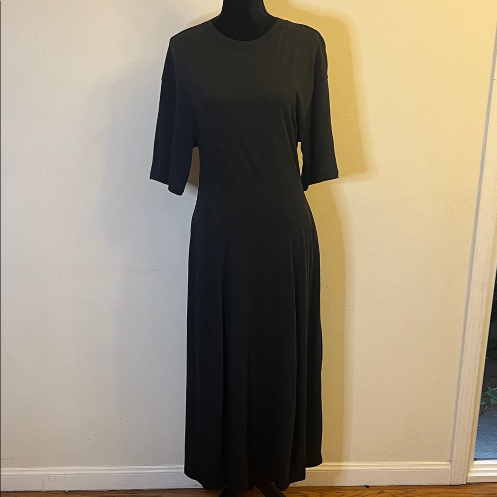 Tibi Classic Black Midi Dress